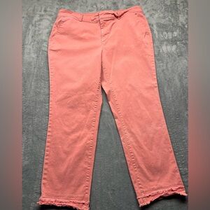 Loft Pants Women’s Size 14 Color Salmon Flat Front Chino